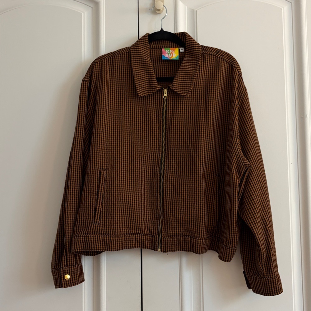 Big Bud Press Houndstooth Ricky Jacket Black and Brown - Picture 2 of 6